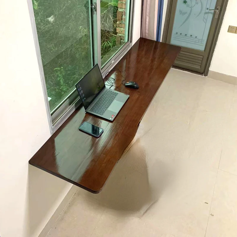 

Outdoor Furniture Wall-mounted Folding Desk Extension Table Solid Wood Hanging Writing DeskBar Wall-mounted Dining