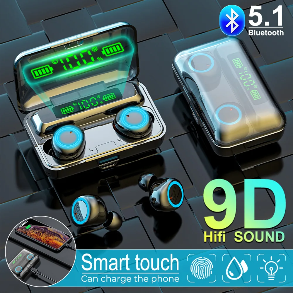 

TWS-гарнитура New Ears Display 5,0 с функцией зарядки