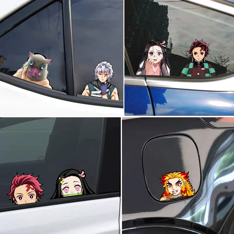 

17designs Demon Slayer 3D Motion Stickers Tanjirou Nezuko Agatsuma Zenitsu Inosuke Lenticular Car Sticker Laptop Wall Decor