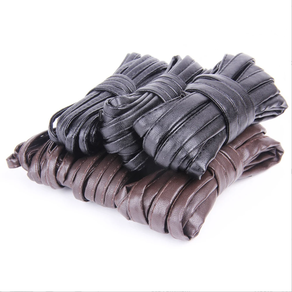 

REGELIN 5meters 6/8/10mm Black/Coffee PU Leather Strap Findings Leather Cord String Rope DIY Necklace Bracelet Making