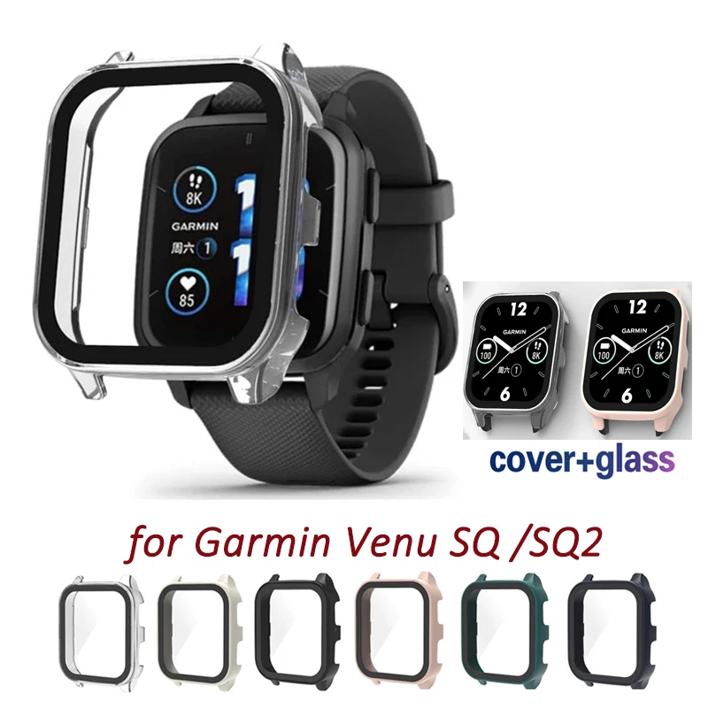 Custodia Rigida Per Pc Custodia Protettiva Per Schermo In Vetro Temperato Per Garmin Venu Sq 2 Music Sq2