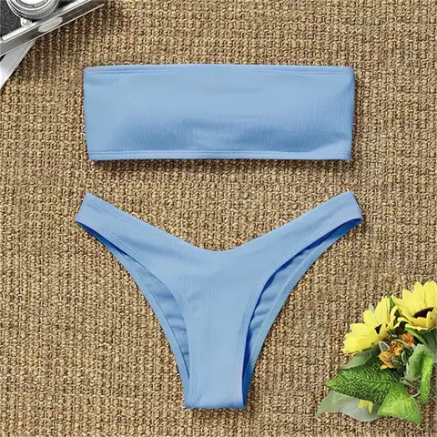 Women's Bikini High Waisted Tummy Control Two Piece Swimsuit Swimwear 2022 girl Beach Bathing Suit Woman Fashion Swimwear