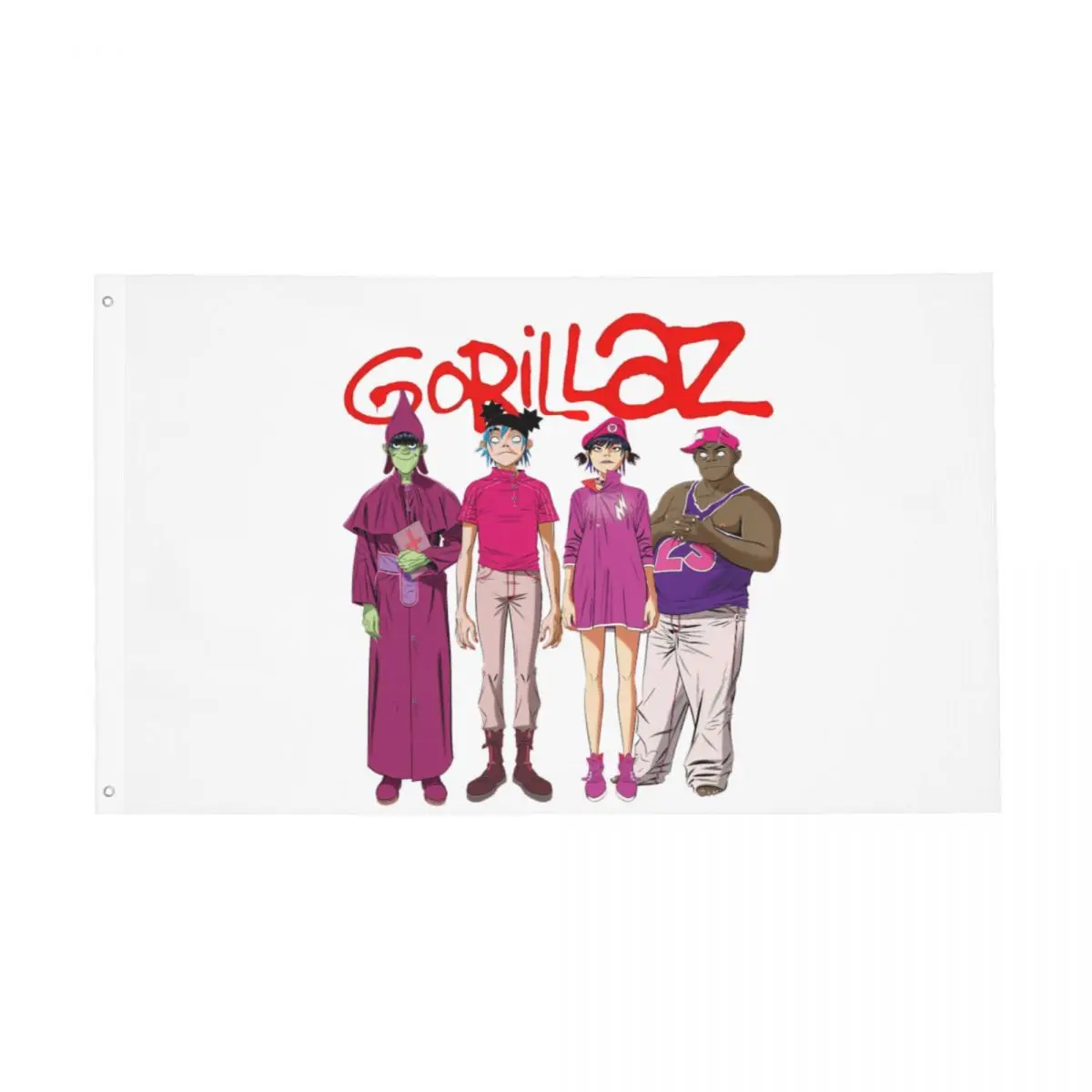 Флаг Gorillaz двухстороннее искусственное украшение из полиэстера в стиле панк-рок