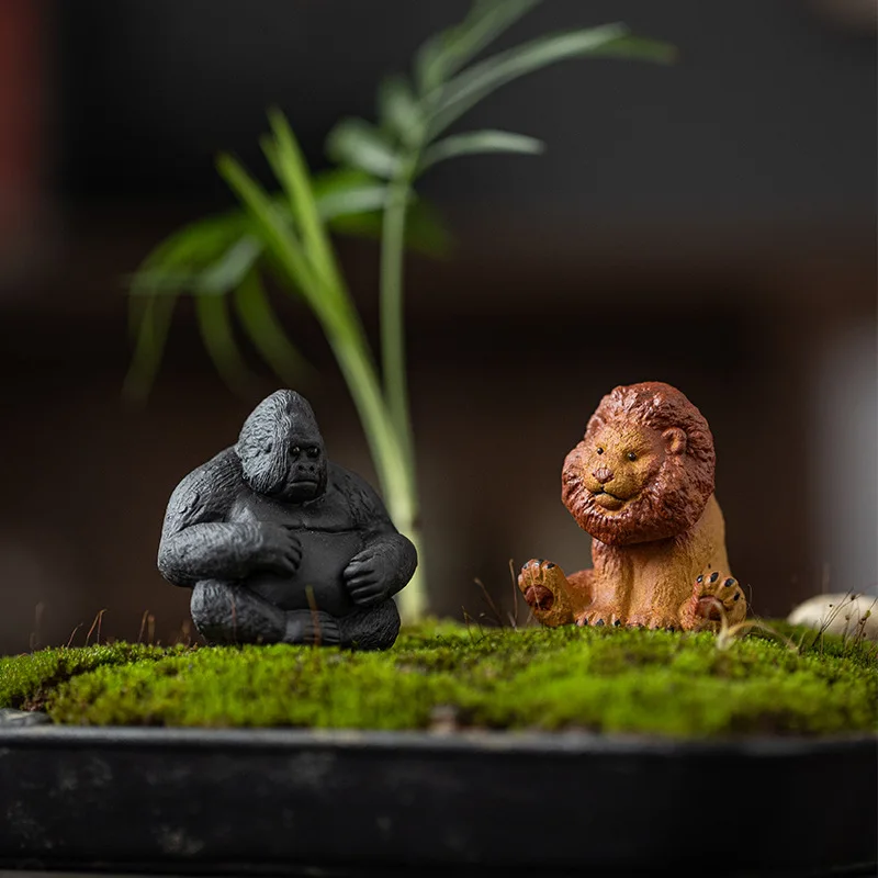 Креативный фиолетовый песок маленький чайный столик с украшениями в виде