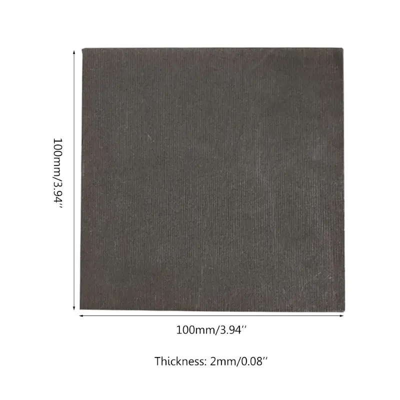 

2 шт. высокочистый углеродный графитовый лист 100 × 100 × 2 мм, электродная пластина, анодная панель, форма для самостоятельного