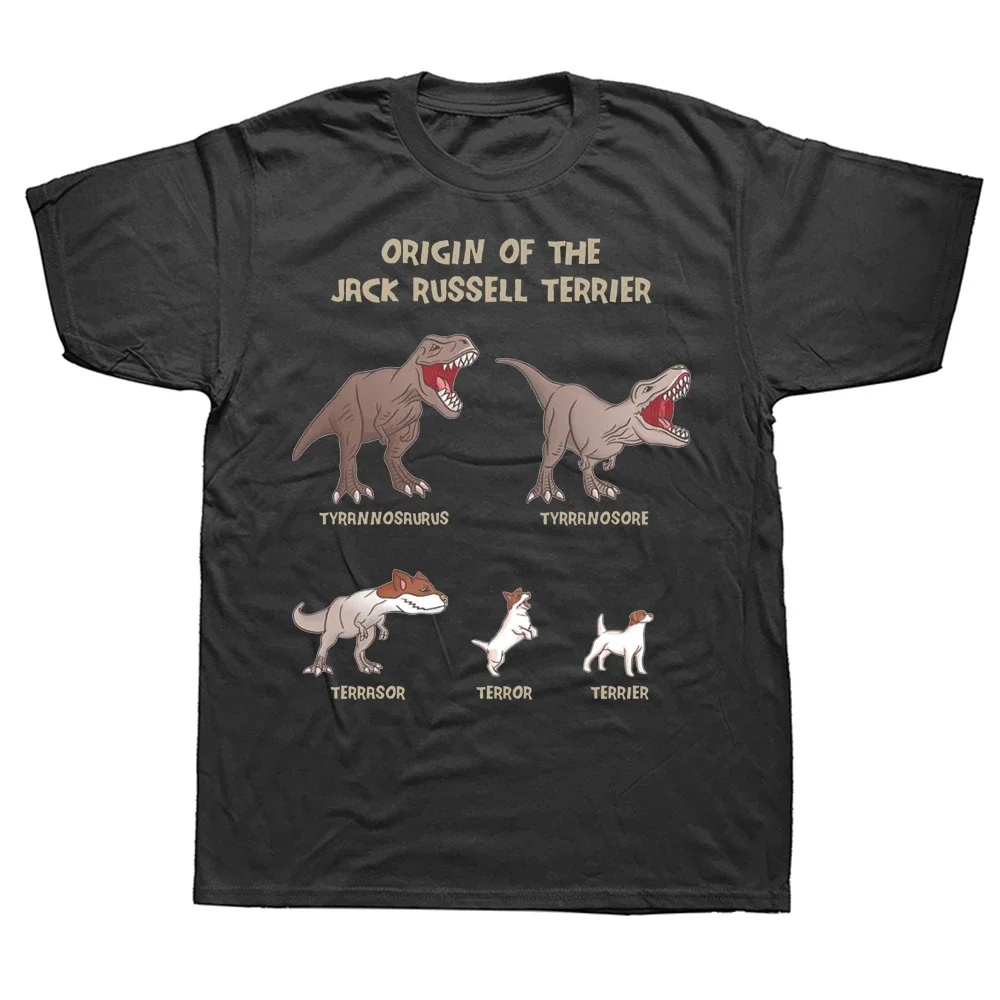 Футболка хлопковая с принтом Джека Расселла терьера смешное происхождение