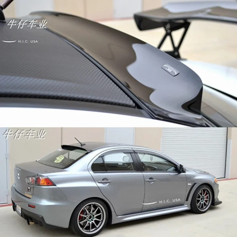 Пластиковый спойлер-козырек для Mitsubishi Lancer EX Evo 2008 - 2015 PMMA