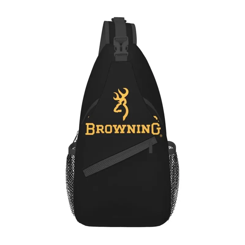 

Customized Browning Sling Bag for Men Cool Shoulder Chest Crossbody Backpack Traveling Daypack