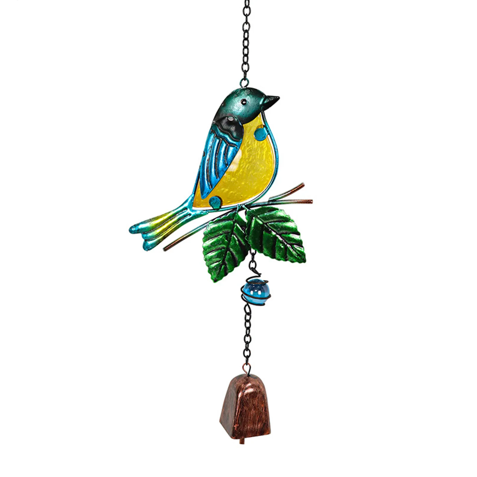 

Bird Bell Wind Chimes Wall Art with Rust-proof Perch and Bell Gifts for Mom Grandma Wife