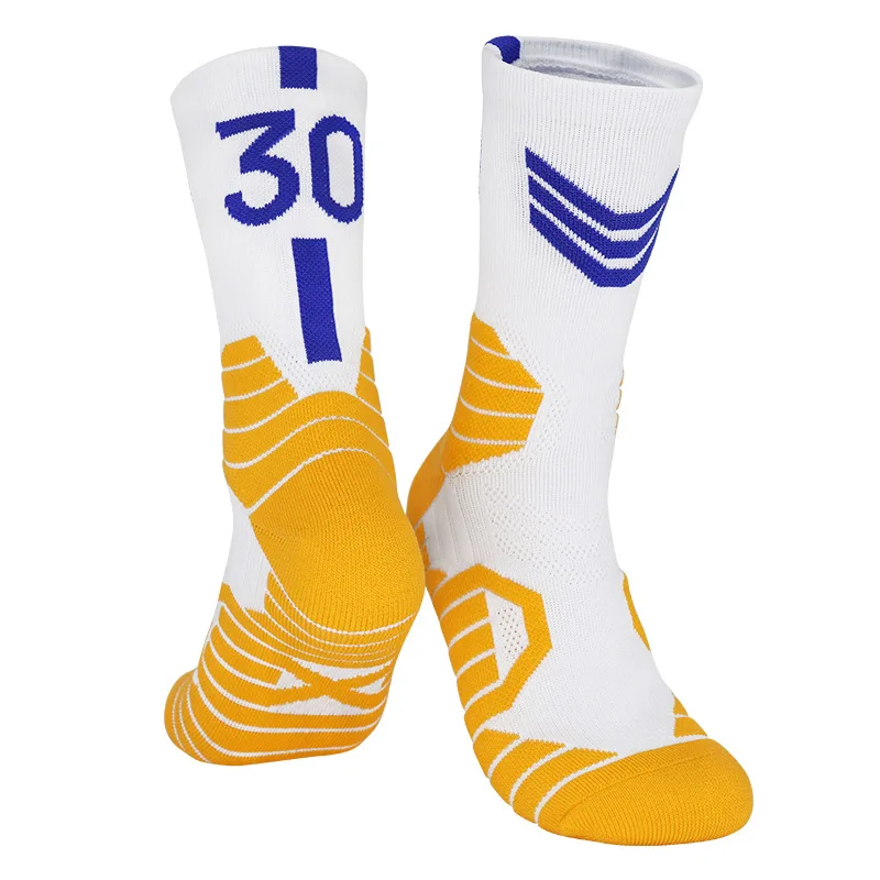 Elite Basketball socks Medium tube Thick Terry bottom Sports socks non-slip Men's Cycling running protection socks Adult Kid Sox