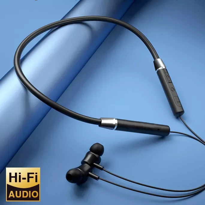 

New in Wireless Sports Bluetooth Hanging Neck Waterproof Headset Subwoofer Stereo In-ear For Phones Wired Earplugs HeadPhones