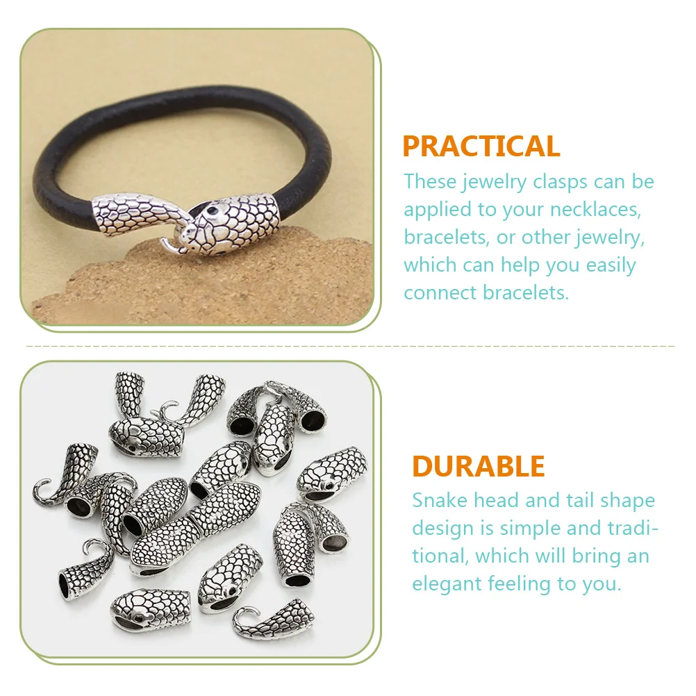 Фурнитура для бижутерии змеиный замок 10 шт |