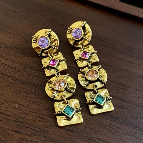 Длинные серьги-капельки QIMOIR из цинкового сплава