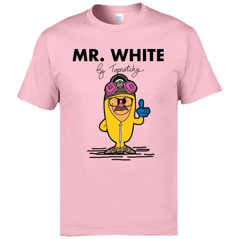 

Funny Cartoon Theme Print T Shirts For Student 2019 Latest Men Cotton T-Shirt MR. WHITE Bad Breaking Anime Tshirts Cool