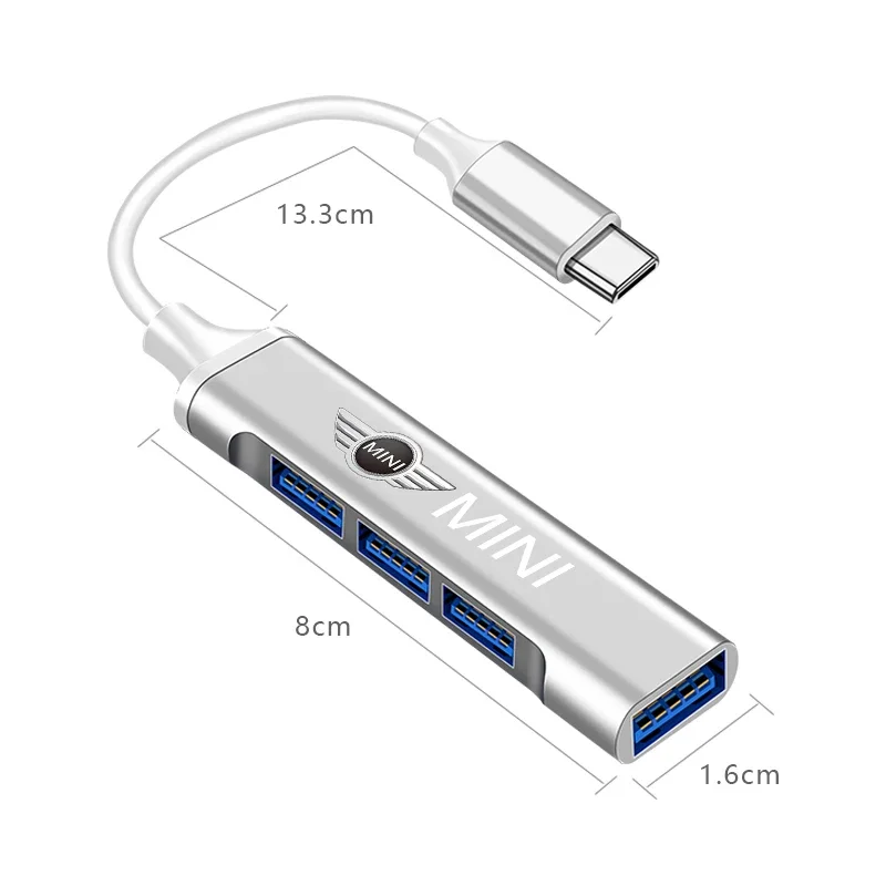 Новый автомобильный Стайлинг Type-C Turn USB-адаптер Многопортовый