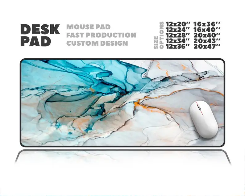 

HD Tender Marble Desk Pad, Colorful Marble Print Desk Mat, Large Mouse Pad, Desk Decor, Desk Pad, Large Desk Pad, Place Mats, De