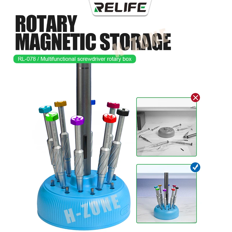 

Подставка для шуруповерта с 19 отверстиями, магнитным основанием