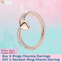 smuxin 925 sterling silver ring pink sparkling snake rings original women rings engagement rings women jewelry making girl gift