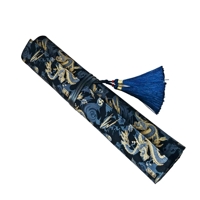 Case Chinese Painting Calligraphy Brush Pencil Case Watercolor Brush Pencil Bags Roll Calligraphy Pen Storage Bags