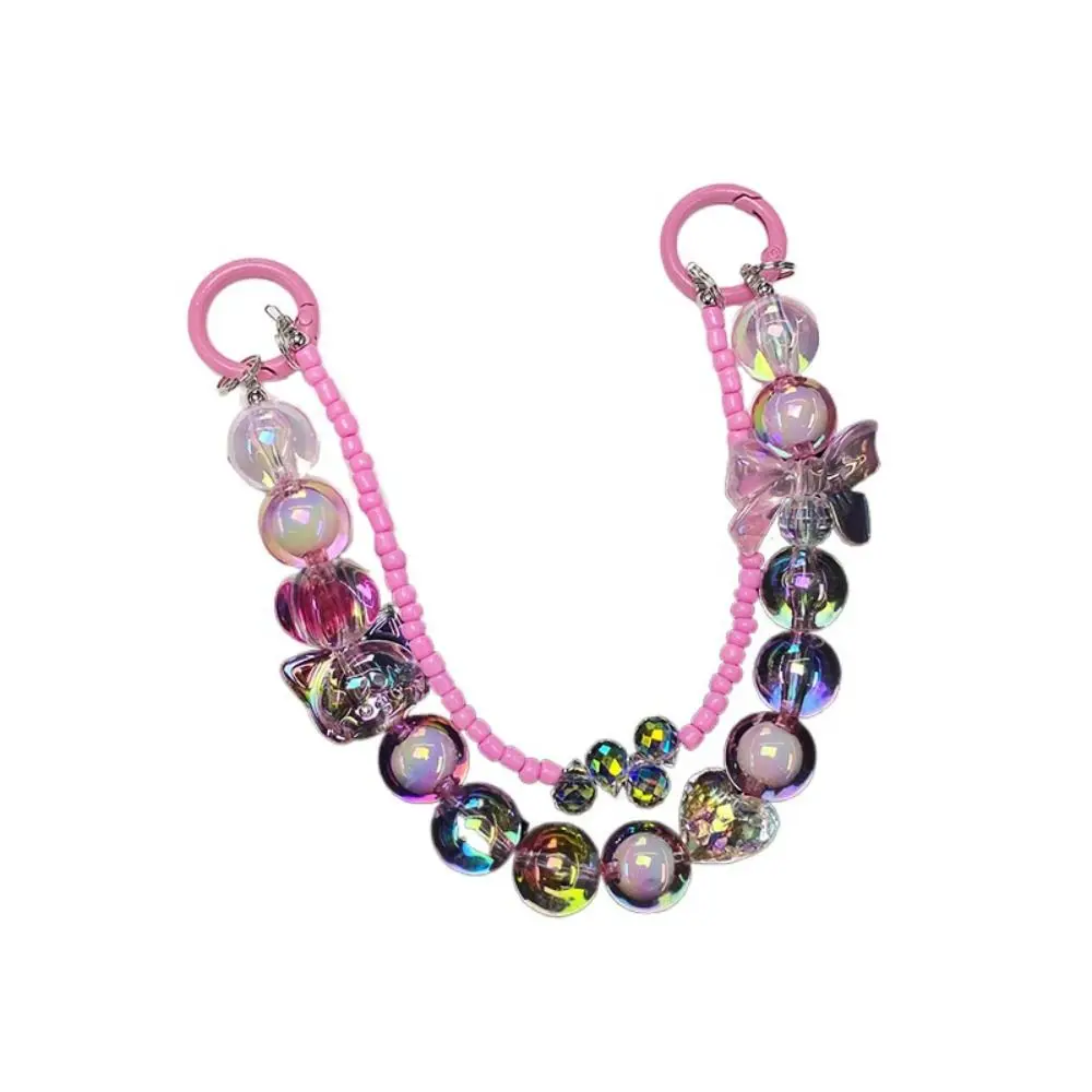 Роскошный мультяшный блестящий ремешок для телефона двухслойный брелок из