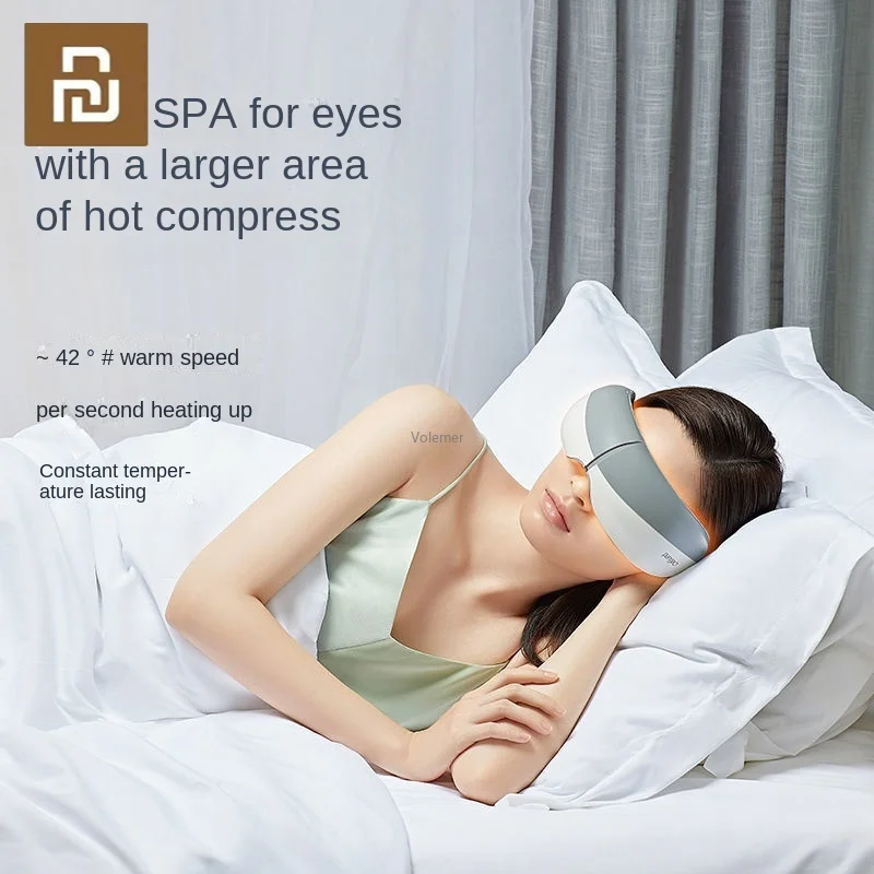 

New 2022 Youpin Pangao Smart Eye Massager Air Pressure Heating Massages Foldable One-button Operation Bluetooth Eye Mask 5 Mode