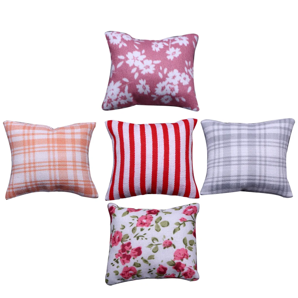 Кукольный домик спальня врашение мини-подушка миниатюры аксессуары подушки