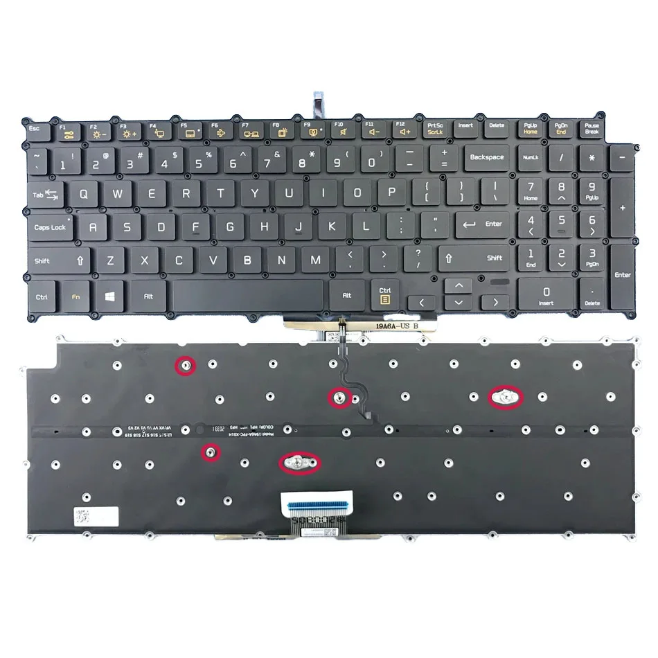 Для LG 17Z90N 17Z95N 17Z90N-V 17Z90N-R.AAC8U1 17U70P 17U70P-P 17UD70P Аравия черная клавиатура с подсветкой