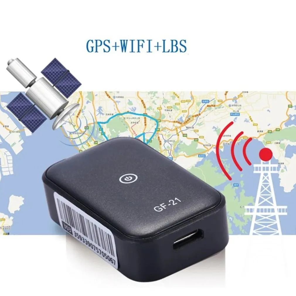 

GPS Real Time GF21 Car Tracker Mini Anti-Lost Device Voice Control Recording Locator HD WIFI+LBS+GPS Real-Time 32GB Tracking