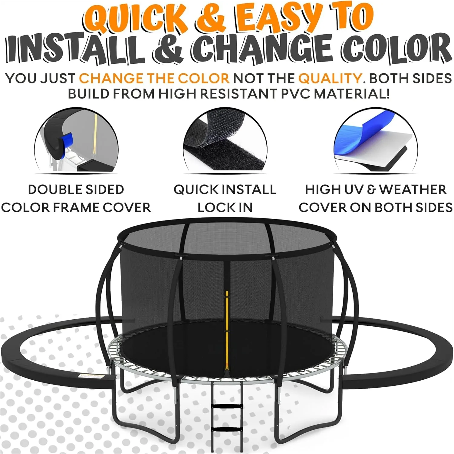 Батут 8 футов с корпусом — батуты для отдыха лестницей и антикоррозийным