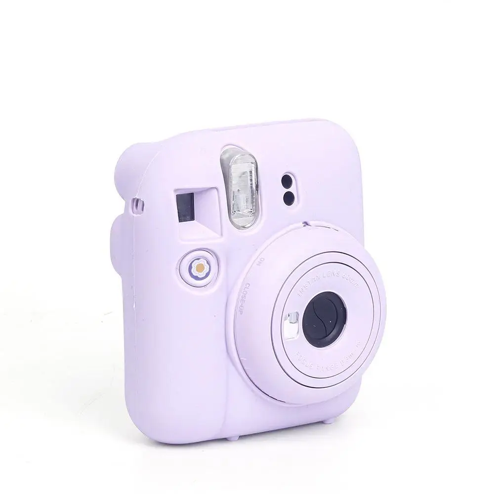 

Hydrangea Blue Softshell Fitted Sleeves Iris Purple Fit The Fuselage Polaroid Anti-fall Camera Case Silicone Case Jasmine White