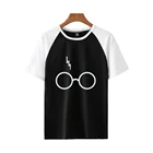 Популярная модная футболка с принтом очков, хлопковая футболка с коротким рукавом для мужчин и женщин, футболка унисекс, брендовая одежда