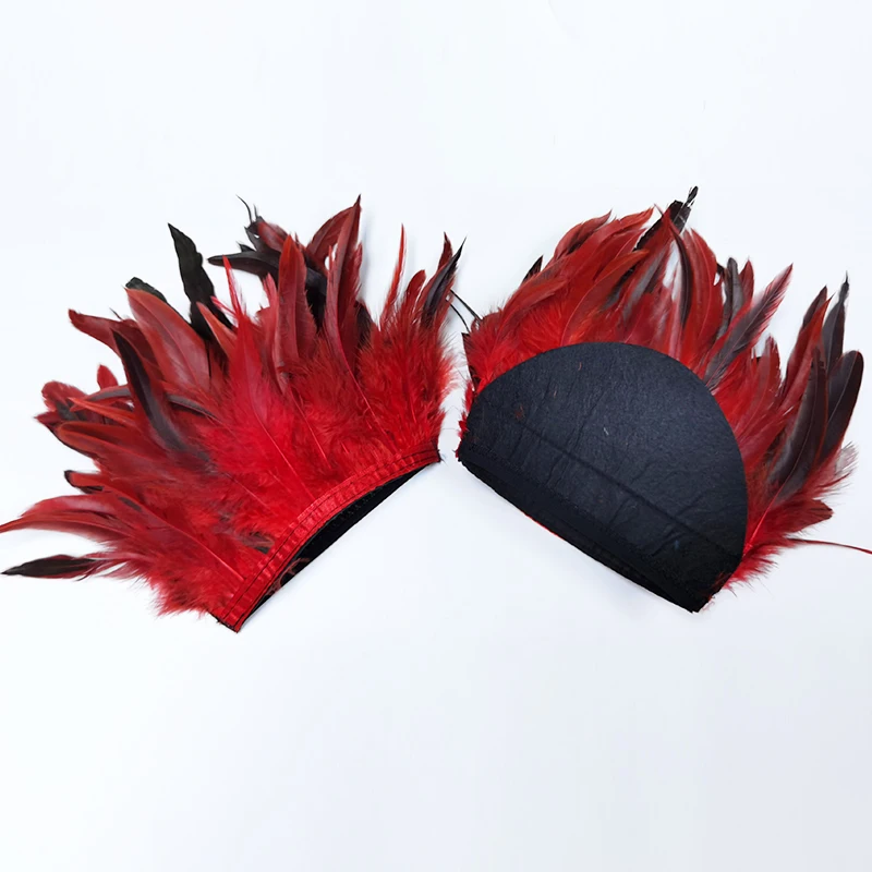 1 пара красных планшетов Броня на плечо перо крылья панк готическое наплечная