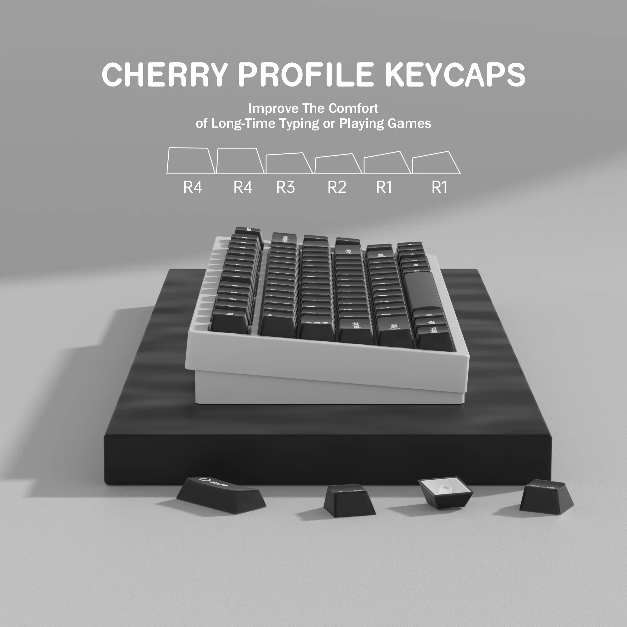 KBDiy PBT черные нефритовые колпачки для механических клавиатур колпачок клавиатуры