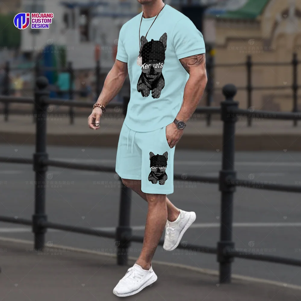 Sportswear Men's Set Luxury T-Shirt Shorts 2023 High Quality Sportswear 2 Piece Set Fashionable Summer Men's Streetwear