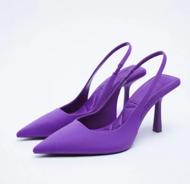 

Босоножки женские на высоком каблуке, с острым носком, большие размеры