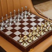 magnetic thematic chess set luxury travel educationa metal children folding board vintage entertainment xadrez jogo chess game