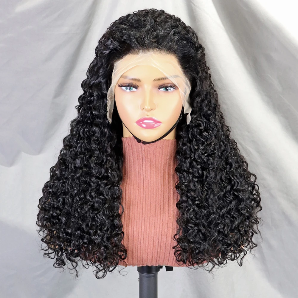 300% 12A Двойные нарисованные кудри с волнистыми кудрявыми человеческими волосами