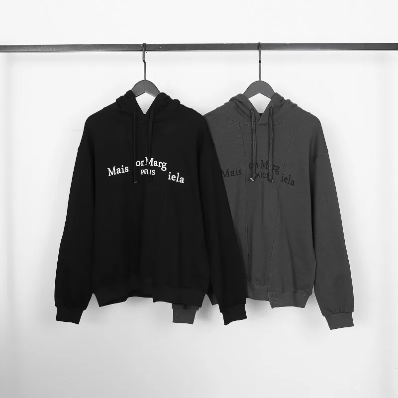 

Margiela New Mm6 Irregular Letter Printing Logo Loose Hoodie Men's Women's Casual Versatile Sweatshirt Couple Shirt
