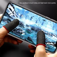 1pair gaming anti slip finger cover 18 pin carbon fiber anti sweat non slip fingertips for mobile games touch screen finger cots