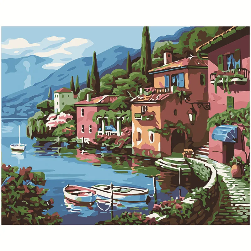 

00387Ann-Tulip diy digital oil painting oil painting acrylic flower painting explosion hand-filled landscape painting