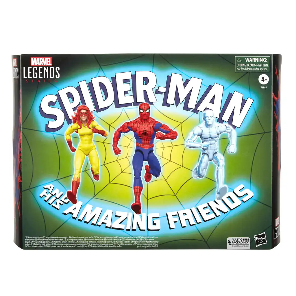 

Marvel Legends Spider-Man and His Amazing Friends Spider Man Iceman Firestar 6" Action Figures Hasbro Collection Toys Doll Model