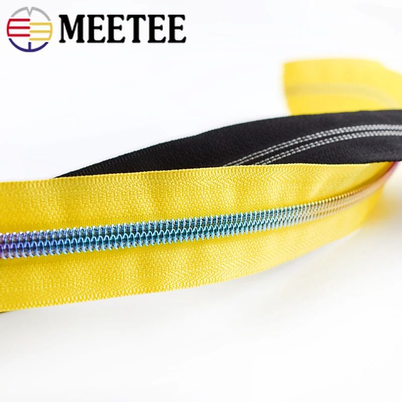 Нейлоновая молния Meetee 4/8 метров 5 # кодовые молнии с открытым концом для