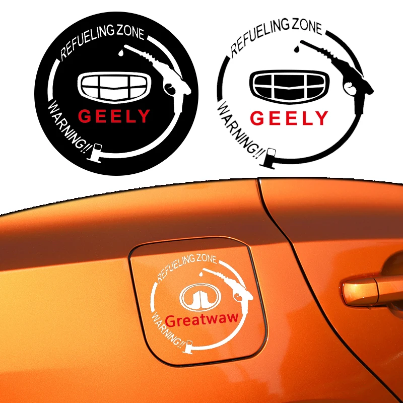 

Car Tank Cover Sticker Vinyl Decal Waterproof White Black for Geely Lc EMGRAND Atlas Coolray EC7 EC8 GS GC2 GC5 GX2 Accessorie