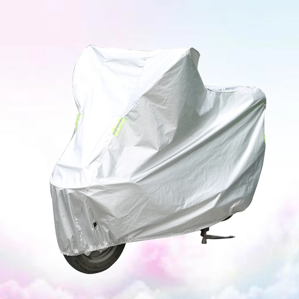 

Outdoor Sun Block Motorcycle Cover Electric Hood Snowproof Motorbike Protector - )