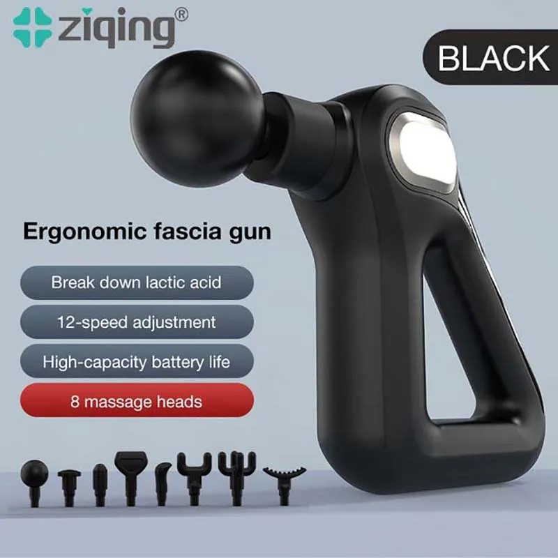 

ZIQING Massage Gun Deep Tissue Electric Massager Neck Body Muscle Stimulation Percussion Pistol Pain Relief Relaxation Fitness