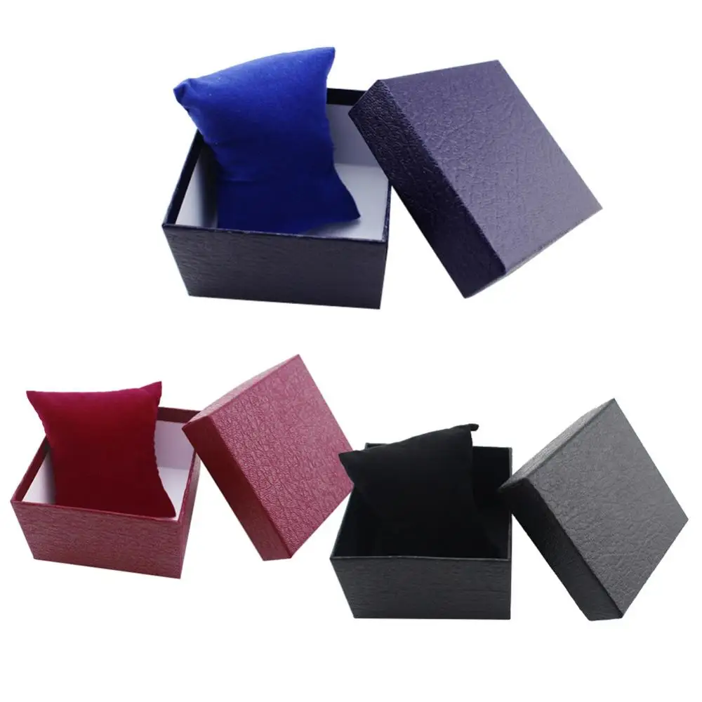 

Faux Leather Jewelry Wrist Watches Holder Display Storage Box Organizer Case Gift