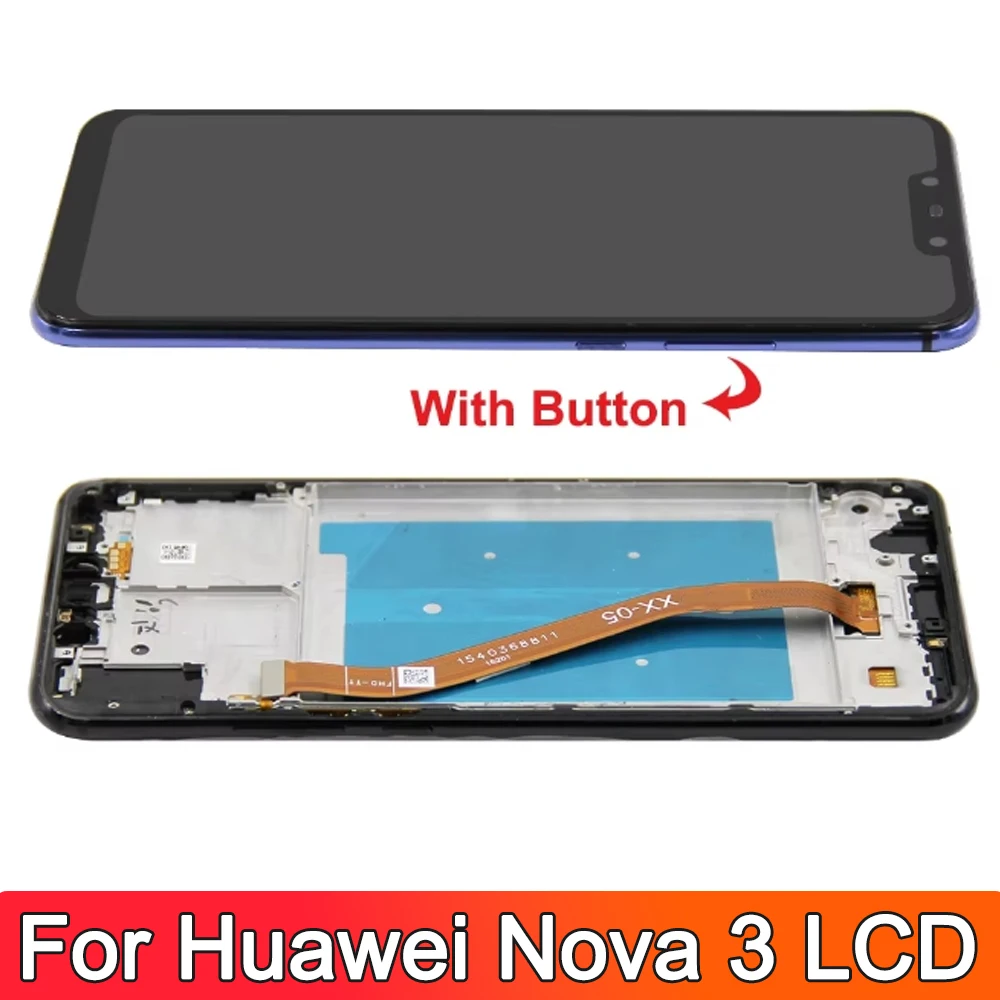 6 3-дюймовый AMOLED-дисплей для Huawei Nova 3 ЖК-дисплей PAR-LX1 PAR-LX9 PAR-AL00 PAR-LX1M сенсорный экран