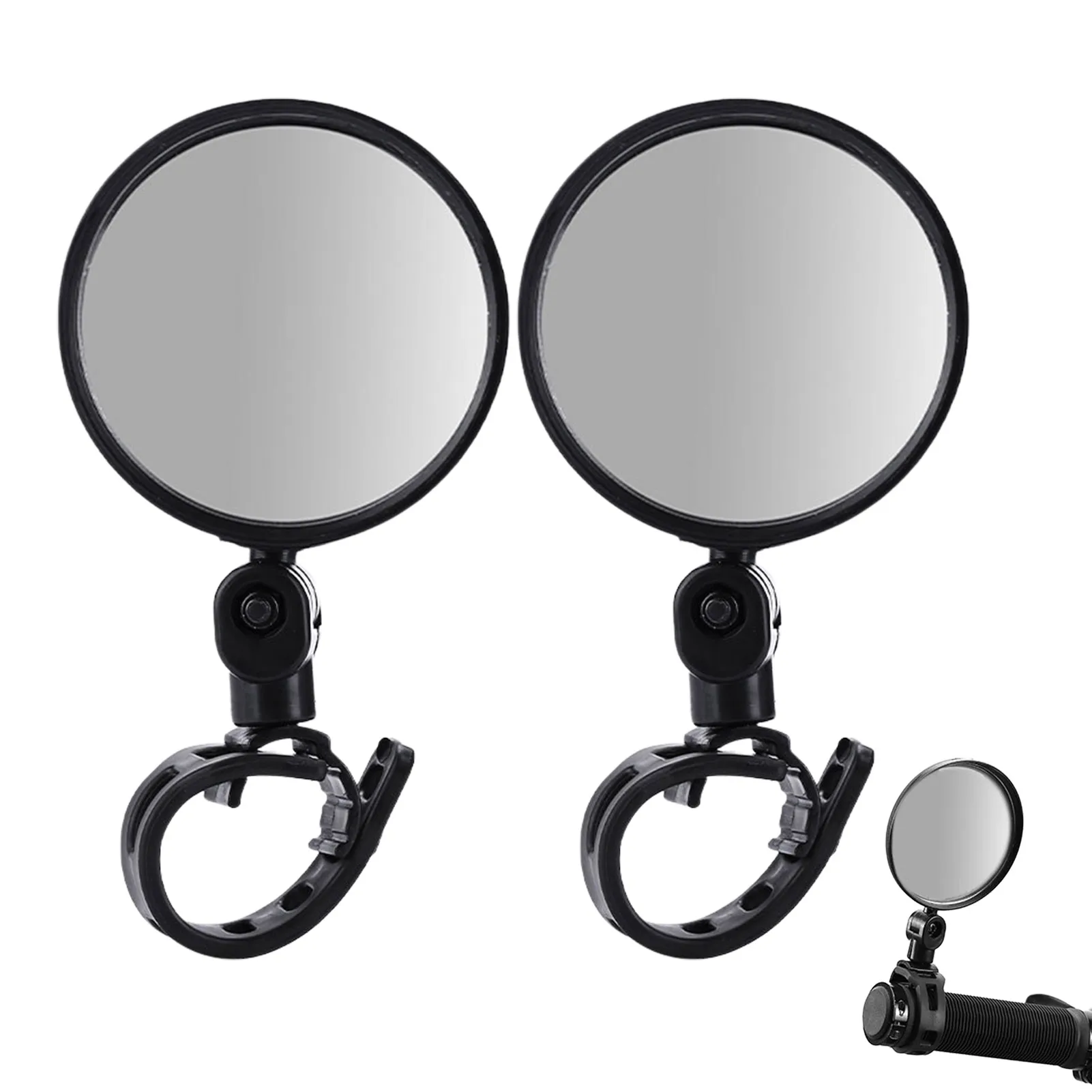 

Bike Mirror Adjustable Rotatable Handlebar Mirror 360 Degree Wide Angle Bicycle Mirror Cycling Rear View Mirror Shockproof