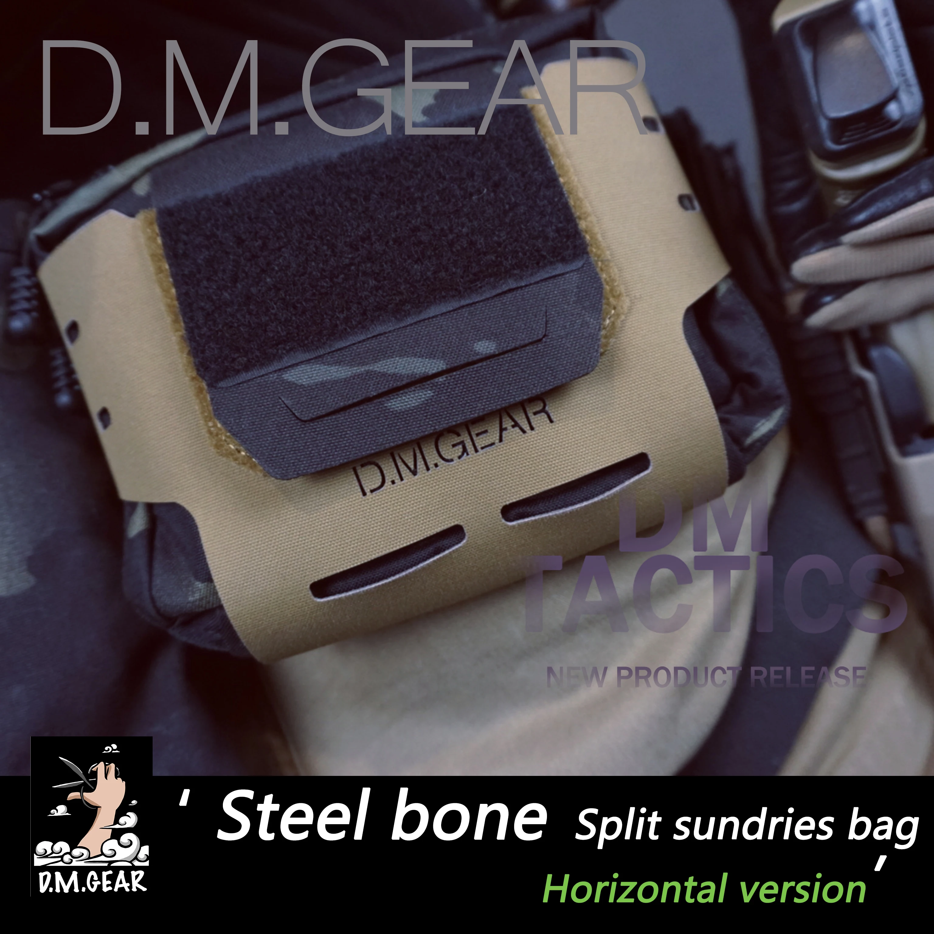 

DMGear Steel Bone Split Sundries Bag Molle Belly Pack Medical Kit Multifunctional Pouch Horizontal version
