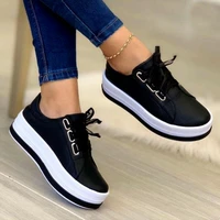 women sneakers 2022 autumn casual shoes double buckle round toe ladies vulcanized shoe large sized sport flat zapatillas mujer